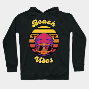 Beach Vibes Cat Hoodie